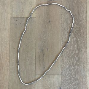 Long Tan Beaded Necklace